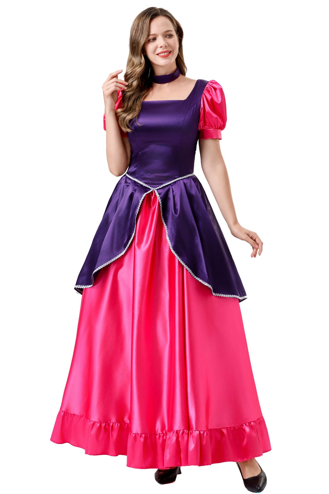 Adult Evil Sister Cosplay Costume Vintage Court Dress For Halloween